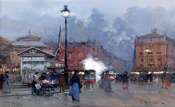 La Bourse París Parisino Eugène Galien Laloue Pinturas al óleo